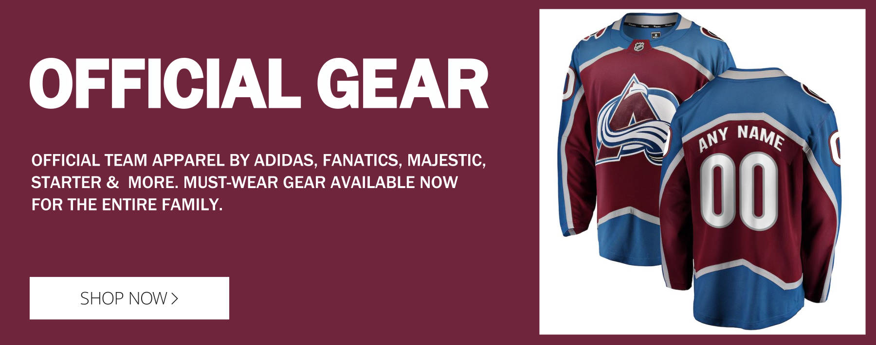Officially Licensed Colorado Avalanche Gear and Merchandise 